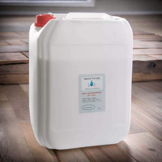 D2 Holzleim weiß, 2 mal 10,0Kg = 20,00 Kg Leim kg, in einem stabilen Kanister