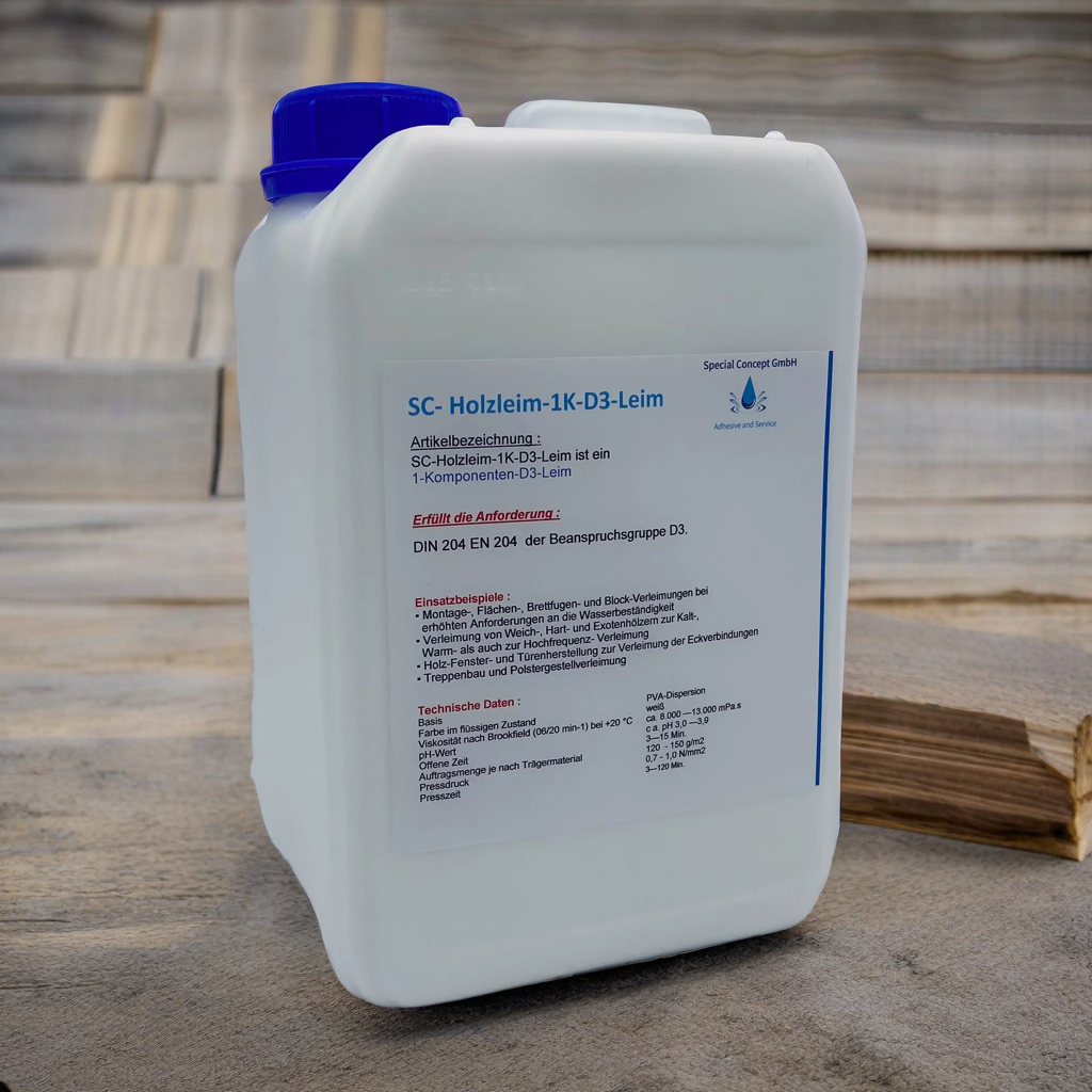 D3 Holzleim weiß, 3,00 kg, in einem stabilen Kanister