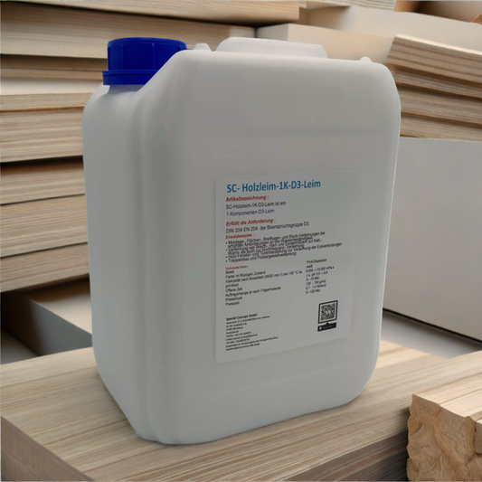 D3 Holzleim weiß, 5,00 kg, in einem stabilen Kanister