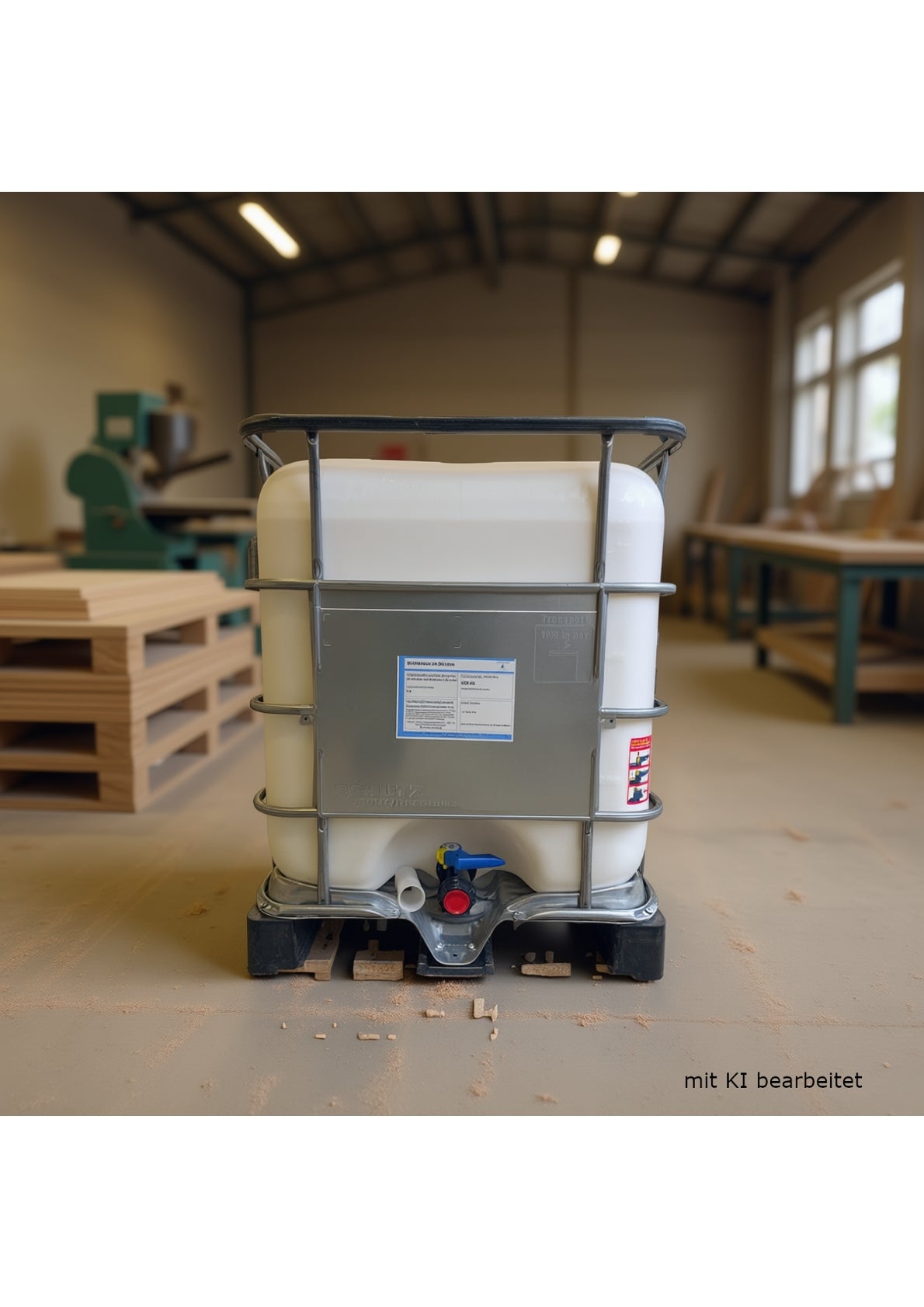 (Preis auf Anfrage, Ware ist vorrätig) D4 Holzleim weiß 650 Kg IBC ; Offenzeit ca.10min. / Made in Germany