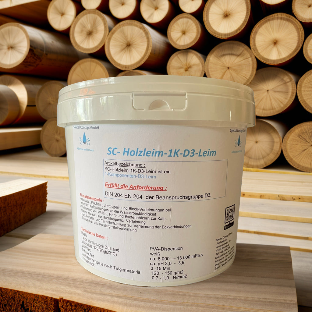 D3 Holzleim weiß, 5 kg, in einem stabilen Eimer