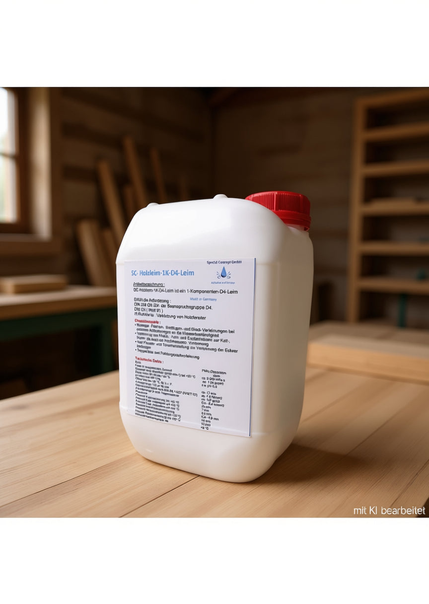 D4 Holzleim 10,00 Kg, 1-Komponeten-D4-Leim Offenzeit ca.10min. / Made in Germany