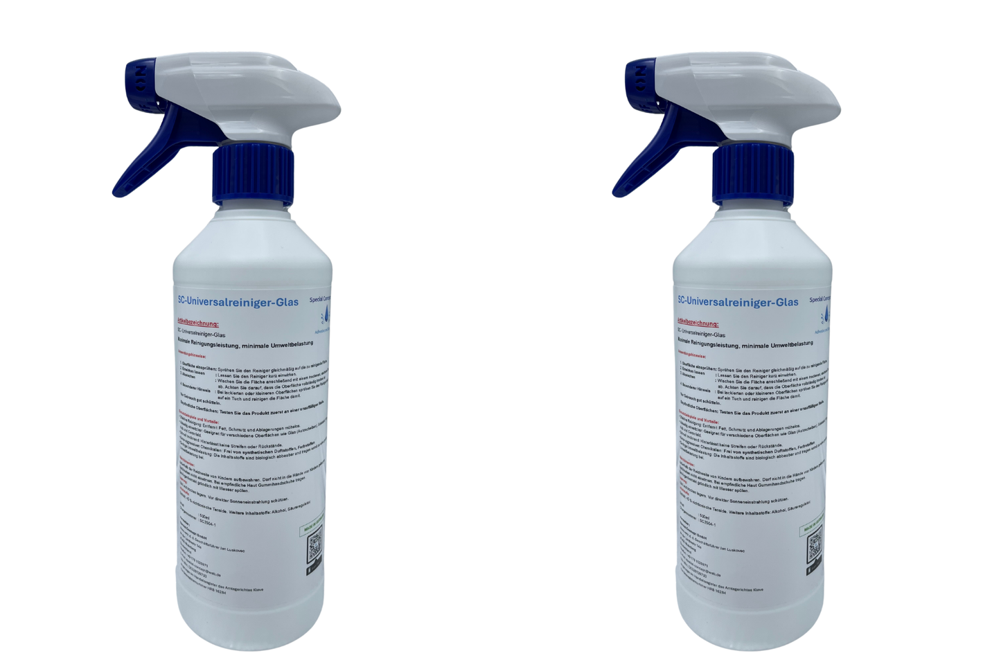 Universal Glasreiniger 2x500ml Spray | streifenfrei | Ceranfeld Fensterreiniger