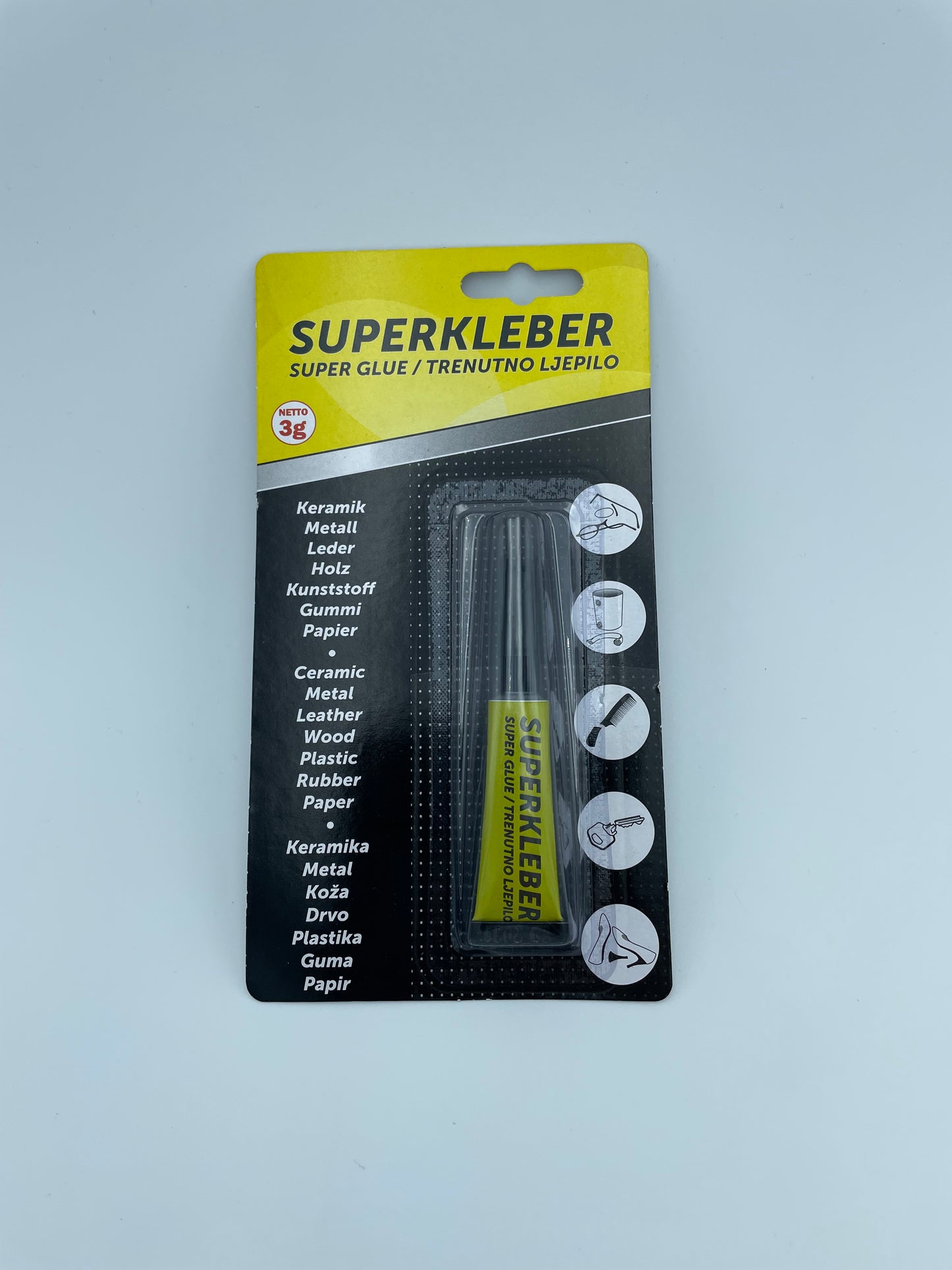 Sekundenkleber, SuperGlue, Schnellkleber 1 x 3g flüssig