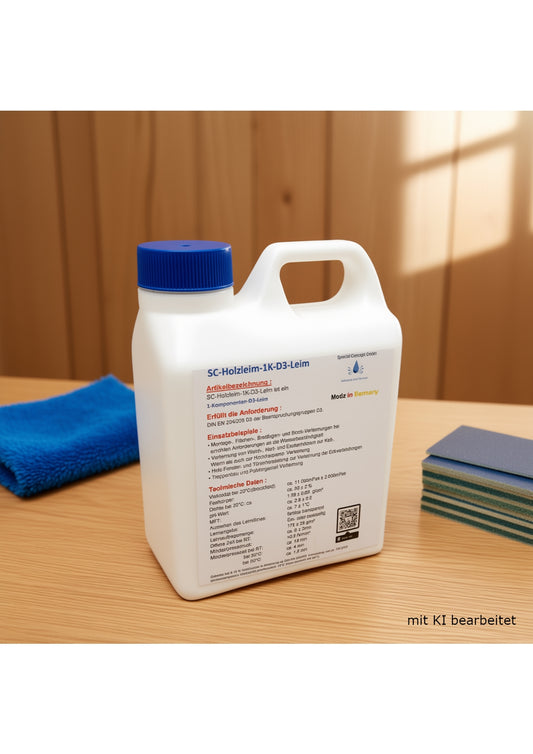 D3 Holzleim weiß 1,00 Kg Leim Kostenloser Inlandsversand!!!