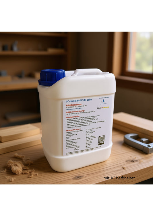 D3 Holzleim weiß, 2,50 kg, in einem stabilen Kanister