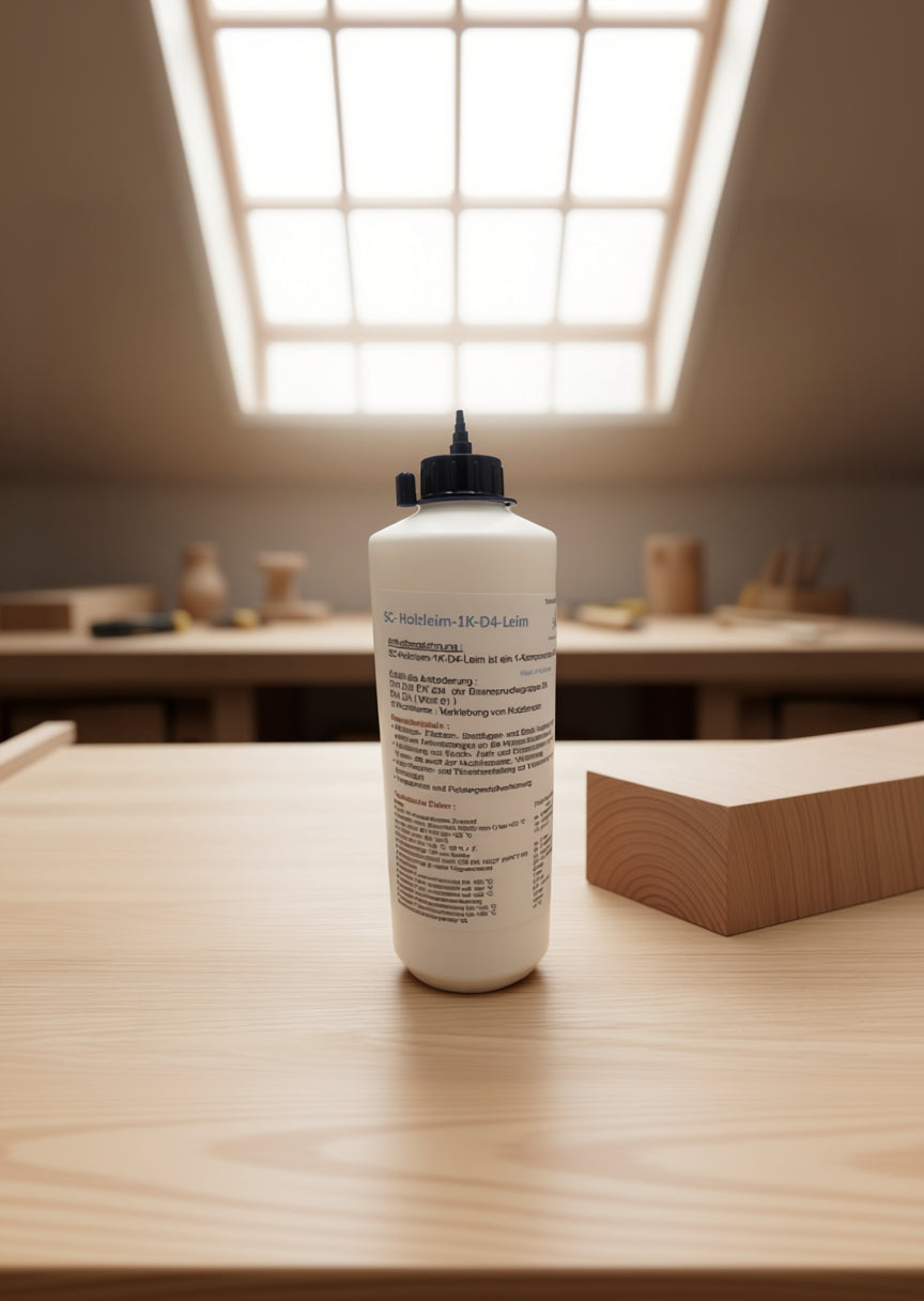 D4 Holzleim 1,00 Kg, 1-Komponeten-D4-Leim Offenzeit ca.10min. / Made in Germany