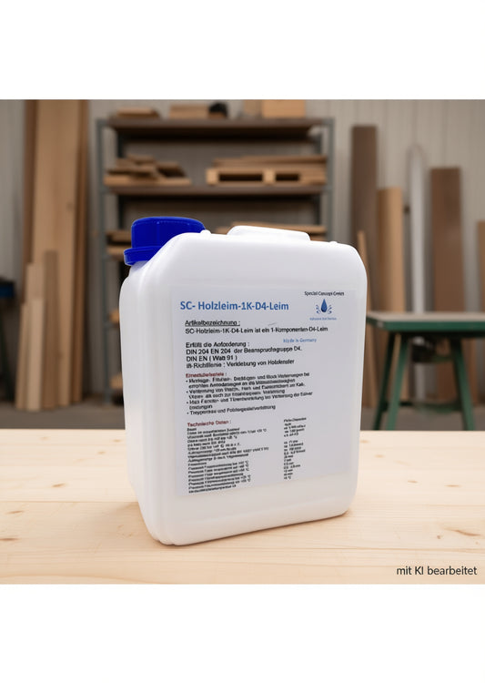 D4 Holzleim 2,50 Kg, 1-Komponeten-D4-Leim Offenzeit ca.10min. / Made in Germany